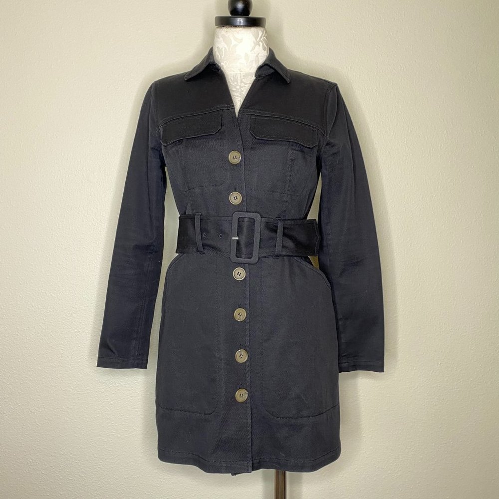 & OTHER STORIES LOS ANGELES ATELIER Black Belted Trench Coat